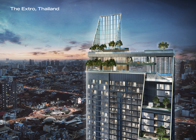 Rooftop architecture at Godrej Trilogy