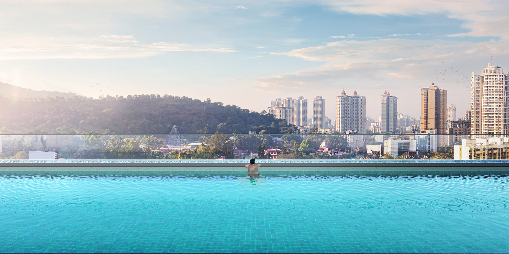 Pool view across Kandivali