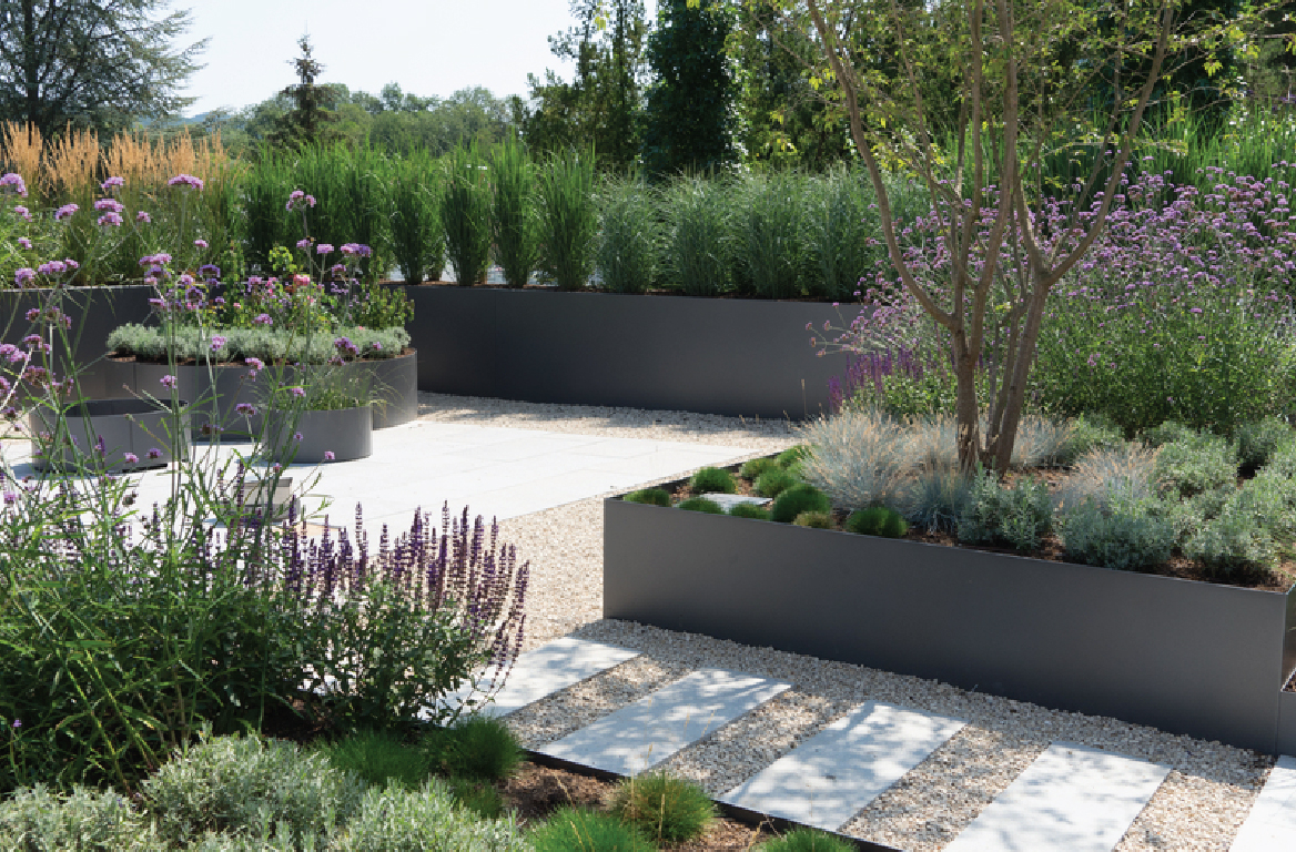 Landscaped garden at Godrej Skyshore