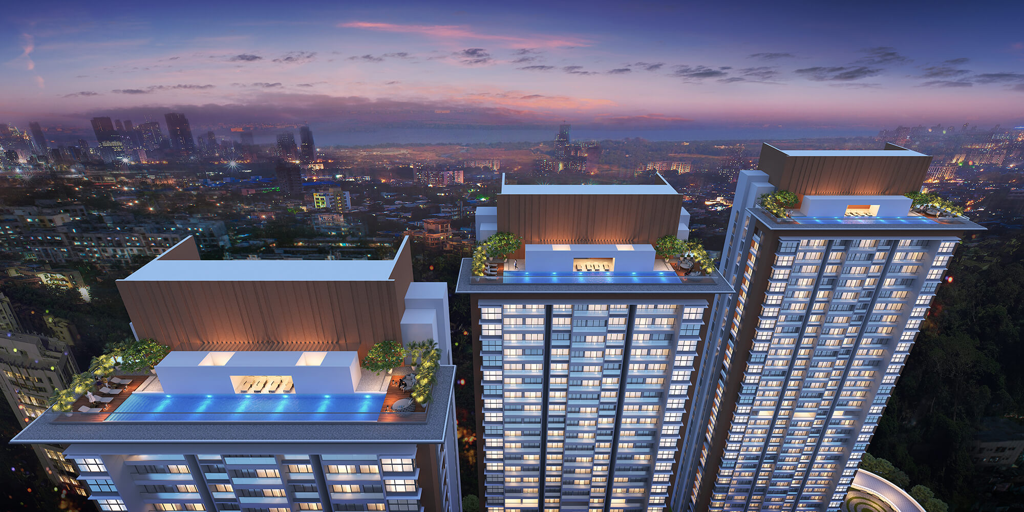 Godrej Bliss towers and rooftop amenities