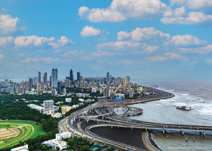 Worli and the Mumbai coastline