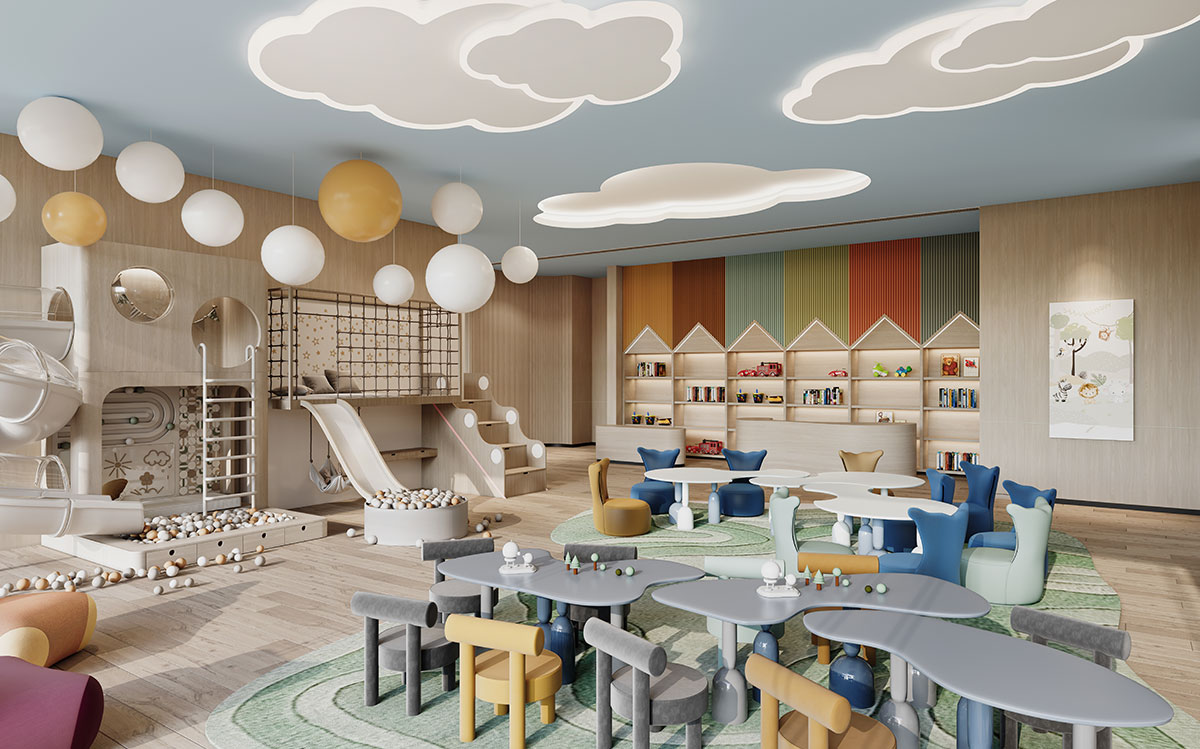 Children's activity room at Godrej Trilogy